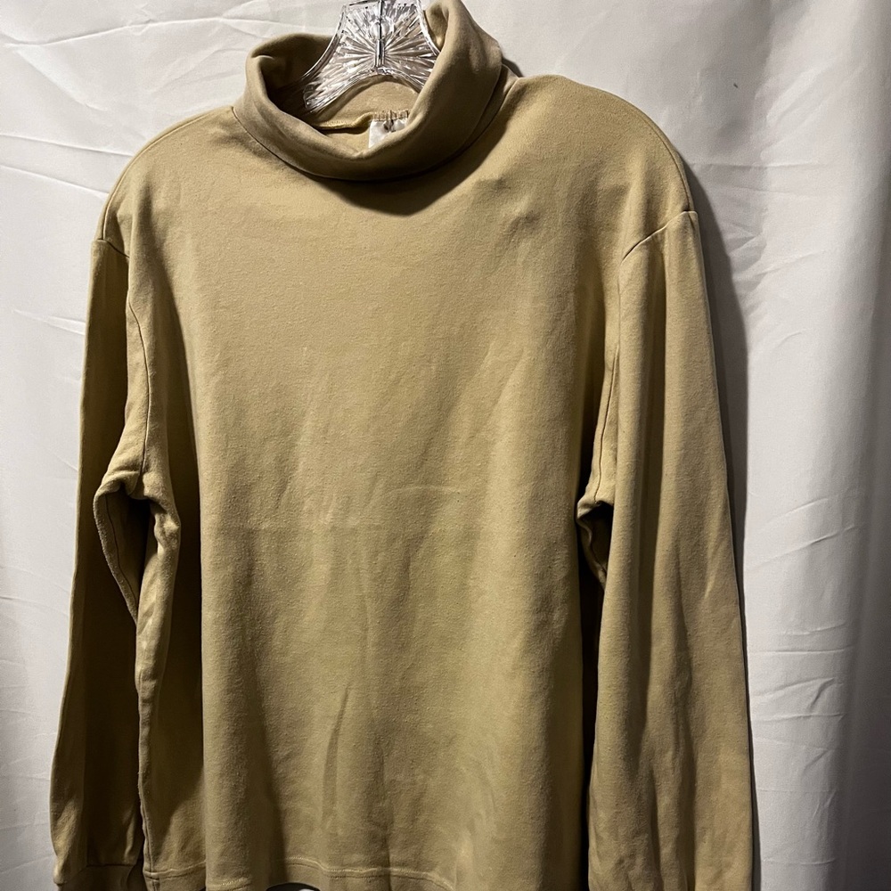 Men's Tan Turtleneck Sweater - Classic Casual